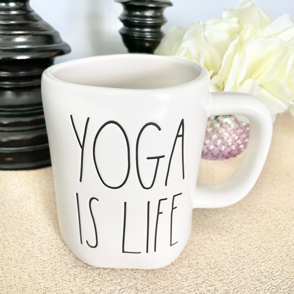 🆕Rae Dunn YOGA IS LIFE Ceramic Mug